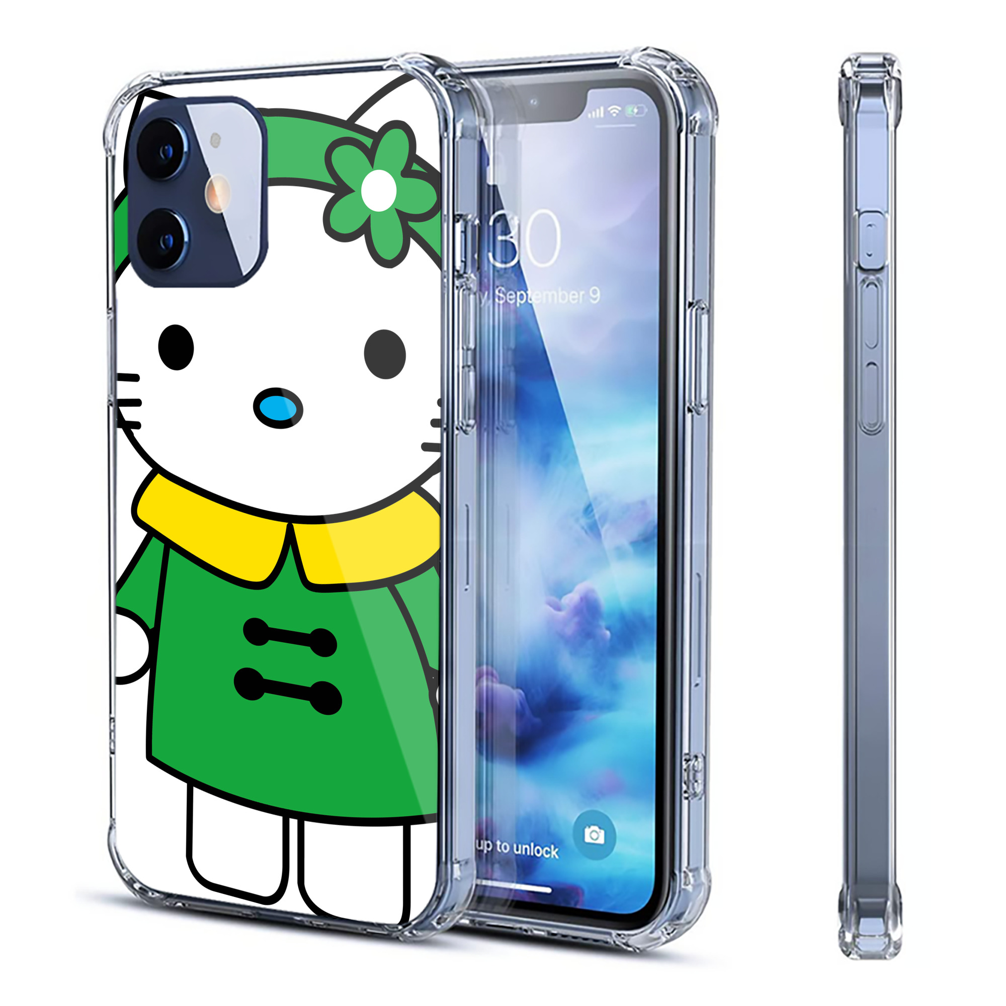 （画像用） Hello Kitty ハローキティ 【iPhone 12シリーズ対応】透明スマホケース（クリアソフトケース）